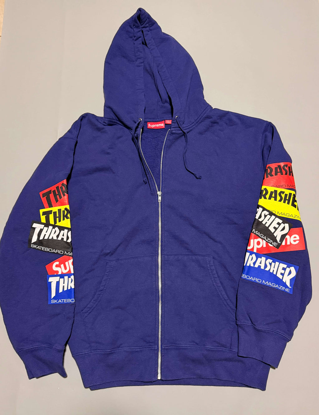 Supreme x Trasher zipup hoodie