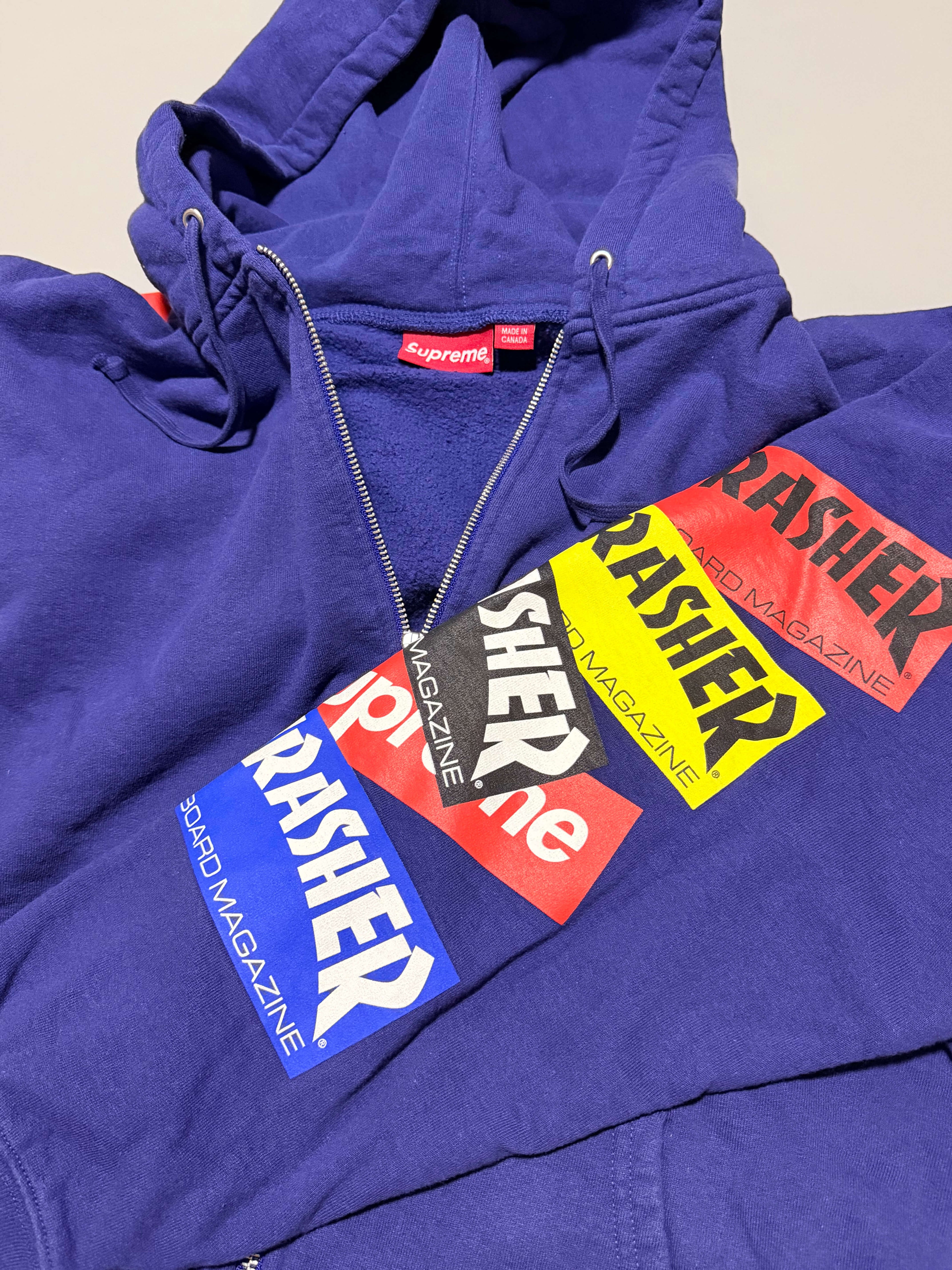 Supreme x Trasher zipup hoodie