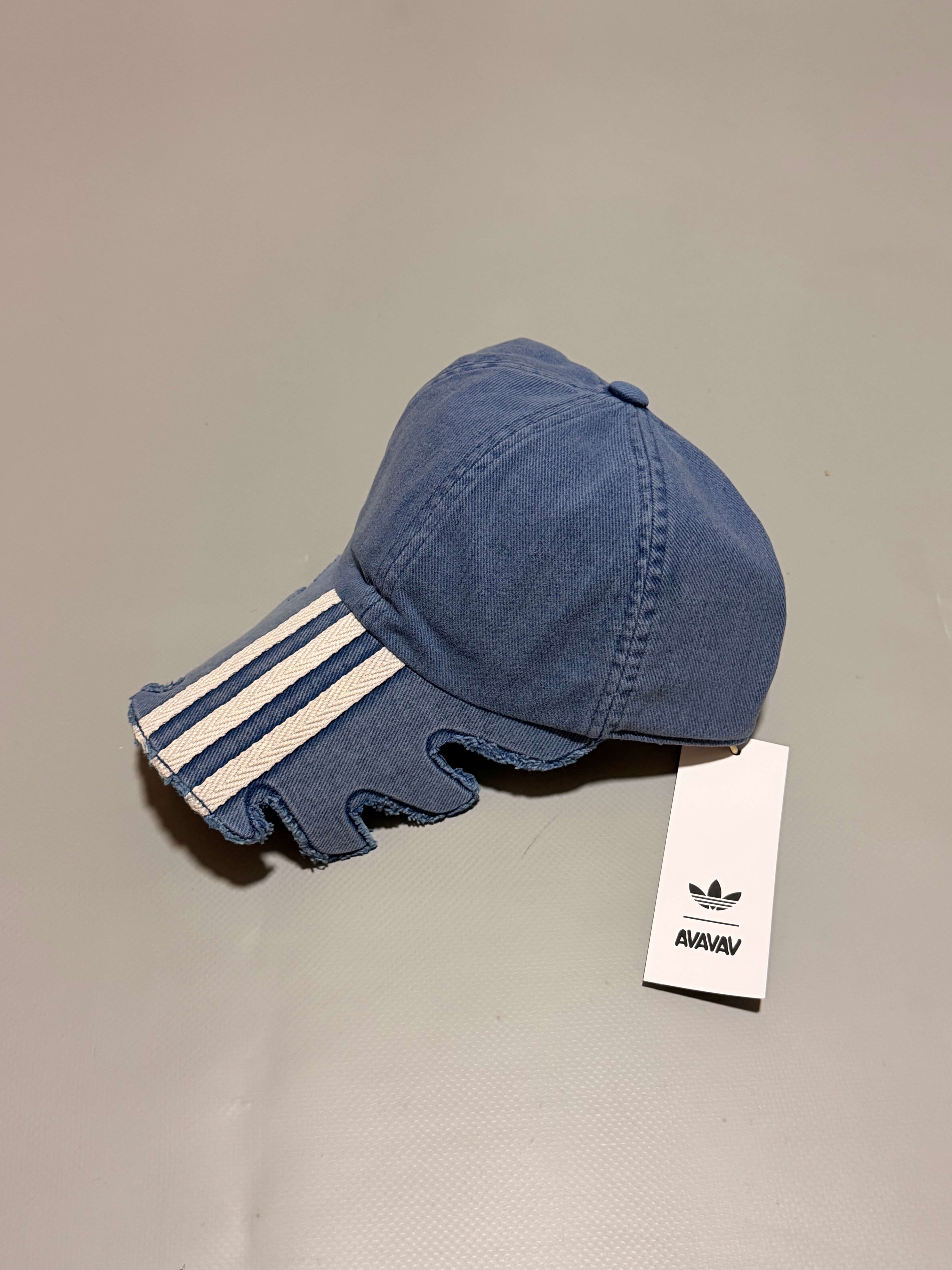 Adidas x AVAVAV denim slashed cap