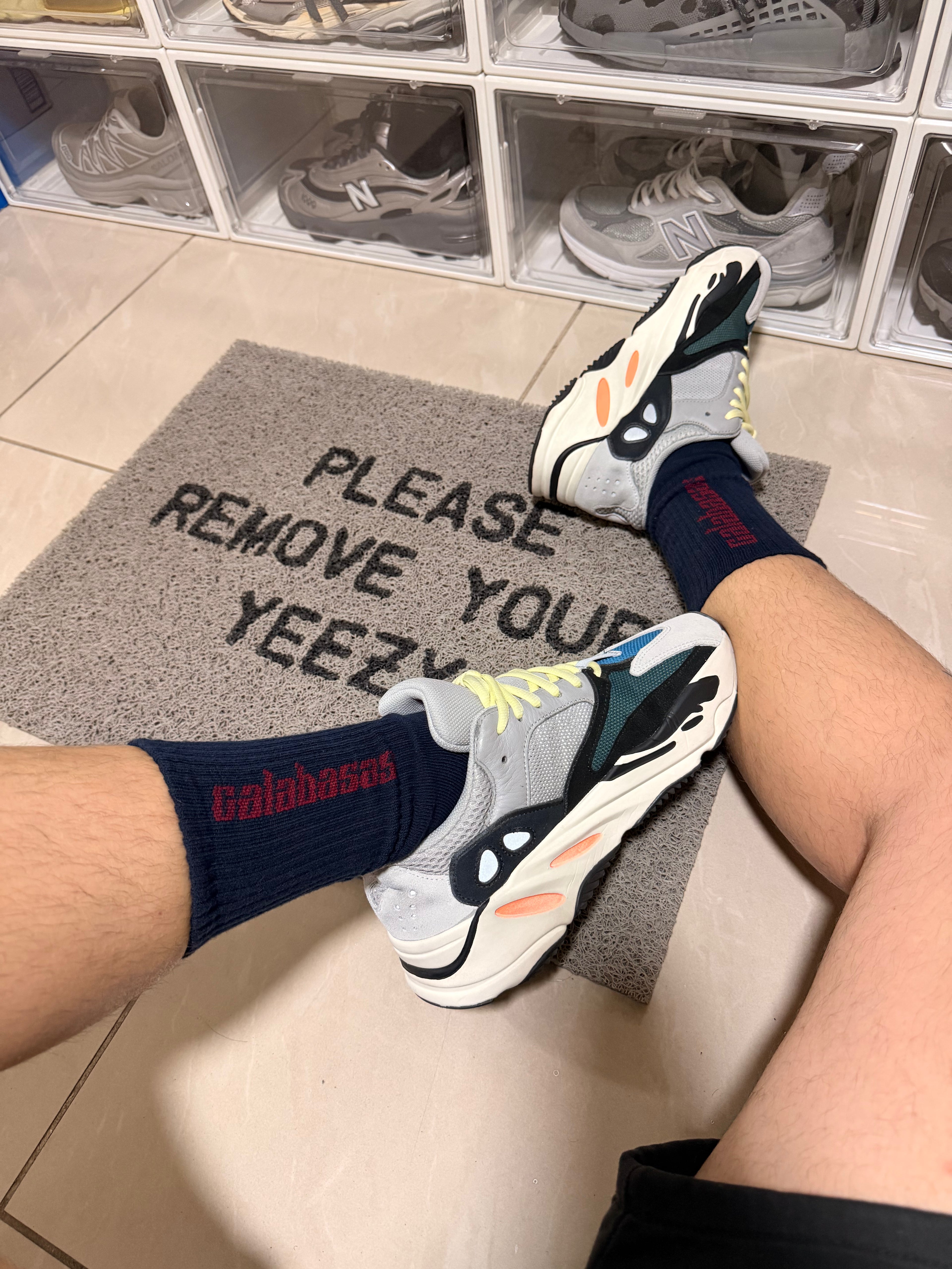 Adidas Yeezy Season 5 Calabasas Socks Luna & Oxblood 2017